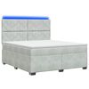 vidaXL Postel boxspring s matrac&iacute; Světle &scaron;ed&aacute; 180 x 200 cm Samet