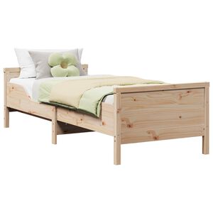 vidaXL R&aacute;m postele s čelo Hněd&aacute; 80 x 200 cm Kompozitn&iacute; dřevo