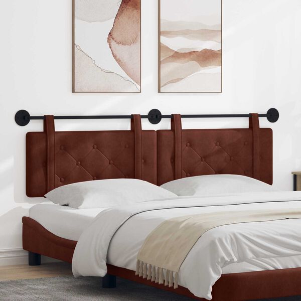 vidaXL Z&aacute;věsn&aacute; čeln&iacute; deska Leskl&aacute; hněd&aacute; 170 x 55 x 5 cm Antick&yacute; PU