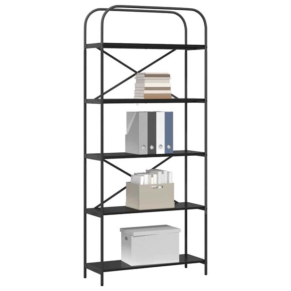 vidaXL Knihovna Čern&yacute; dub 80 x 30 x 183 cm Kompozitn&iacute; dřevo