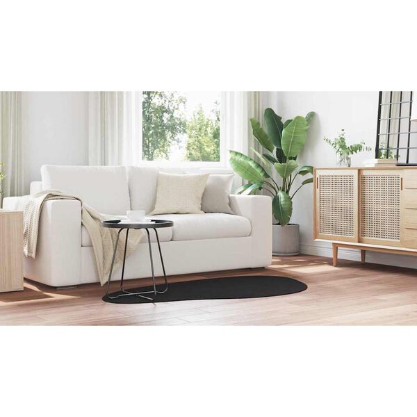 vidaXL Kusov&eacute; koberce HUARTE Čern&aacute; 80 x 150 cm Polyester