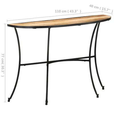 vidaXL Odkládací stolek 110 x 40 x 77 cm masivní mangovníkové dřevo