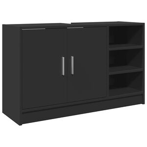 vidaXL Skř&iacute;ňka pod umyvadlo čern&aacute; 63 x 39 x 55 cm kompozitn&iacute; dřevo