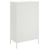 vidaXL Skříň highboard bílá 68 x 39 x 113 cm ocel