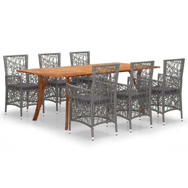 vidaXL 7d&iacute;ln&yacute; zahradn&iacute; j&iacute;deln&iacute; set &scaron;ed&yacute;