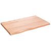 vidaXL N&aacute;stěnn&aacute; police světle hněd&aacute; 80x50x(2-4)cm o&scaron;etřen&yacute; masivn&iacute; dub