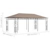vidaXL Altán s moskytiérou 6 x 3 x 2,73 m taupe 180 g/m²