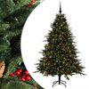 vidaXL Uměl&yacute; v&aacute;nočn&iacute; stromek s v&aacute;nočn&iacute;mi koulemi 210 cm 300 LED