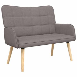 vidaXL Sofa pro dvě osoby Taupe 115 x 61 x 87 cm Textil