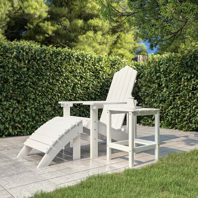 vidaXL Zahradní stolek Adirondack bílý 38 x 38 x 46 cm HDPE