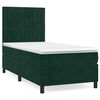 vidaXL Box spring postel s matrac&iacute; tmavě zelen&aacute; 100x200 cm samet