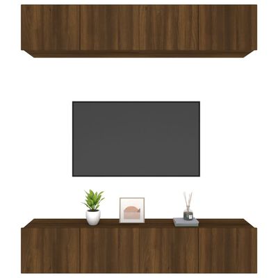 vidaXL TV skříňky 4 ks hnědý dub 80 x 30 x 30 cm kompozitní dřevo