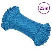 vidaXL Pracovní lano modré 3 mm 25 m polypropylen