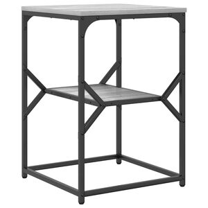 vidaXL Bočn&iacute; stůl &Scaron;ed&aacute; Sonoma 41 x 40 x 60 cm Inžen&yacute;rsk&eacute; dřevo a ocel