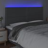 vidaXL Čelo postele s LED tmavě &scaron;ed&eacute; 160x5x118/128 cm textil