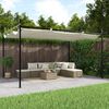 vidaXL Pergola se zatahovací střechou krémová 395 x 292 x 230 cm