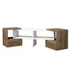 Homemania TV stolek Fold 141,2 x 29,7 x 38,8 cm b&iacute;l&yacute; a ořech