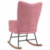vidaXL Houpací křeslo růžové samet