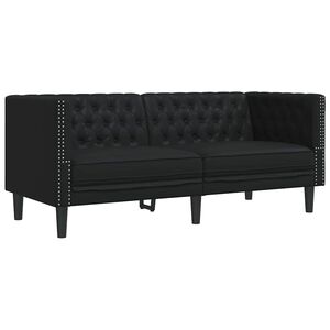 vidaXL Pohovka Čern&aacute; 174 x 74,5 x 70,5 cm PVC