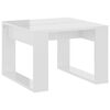 vidaXL Odkl&aacute;dac&iacute; stolek b&iacute;l&yacute; vysok&yacute; lesk 50 x 50 x 35 cm dřevotř&iacute;ska