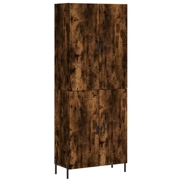 vidaXL Skř&iacute;ň highboard kouřov&yacute; dub 69,5 x 34 x 180 cm kompozitn&iacute; dřevo