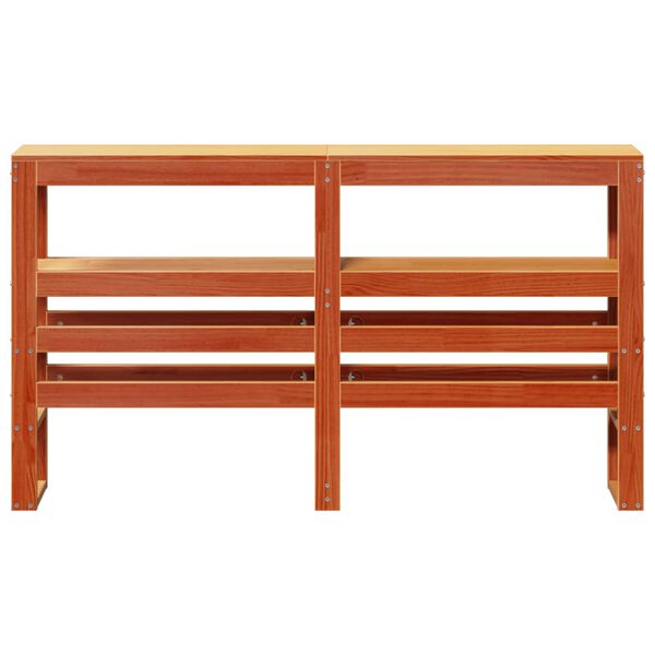 vidaXL Čelo postele s policemi voskově hněd&eacute; 160 cm masivn&iacute; borovice