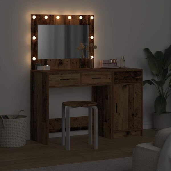 vidaXL Kosmetick&yacute; stůl 2 pcs Hněd&aacute; 40 x 41 x 75 cm Kompozitn&iacute; dřevo