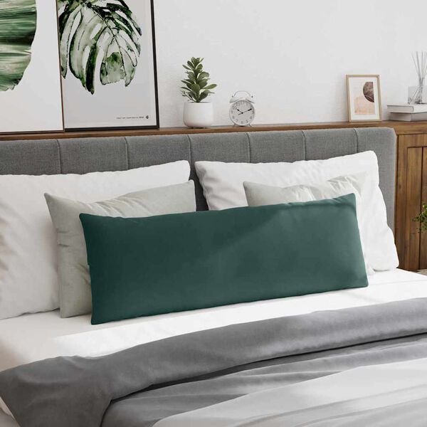 vidaXL Pohovkové polštáře 2 pcs Tmavě zelená 120 x 40 cm