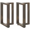 vidaXL Nohy k j&iacute;deln&iacute;mu stolu ve tvaru T, 2 ks, čern&eacute;, 50 x 35 x (72-73) cm, ocel