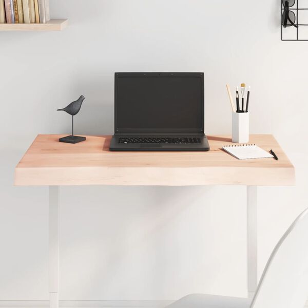 vidaXL Stoln&iacute; deska 80x50x(2-6) cm neo&scaron;etřen&yacute; masivn&iacute; dřevo živ&aacute; hrana