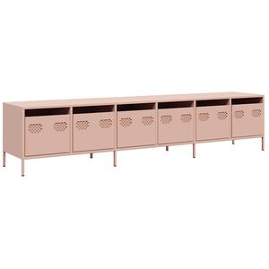 vidaXL TV skř&iacute;ňka růžov&aacute; 202 x 39 x 43,5 cm ocel v&aacute;lcovan&aacute; za studena