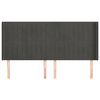 vidaXL Čelo postele typu u&scaron;&aacute;k tmavě &scaron;ed&eacute; 163x16x118/128 cm samet