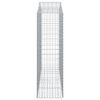 vidaXL Klenut&eacute; gabionov&eacute; ko&scaron;e 30ks 200x50x160/180cm pozinkovan&eacute; železo