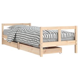vidaXL Dětsk&aacute; postel se z&aacute;suvkami 80 x 200 cm masivn&iacute; borov&eacute; dřevo