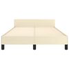 vidaXL R&aacute;m postele bez matrace kr&eacute;mov&yacute; 120x190 cm uměl&aacute; kůže