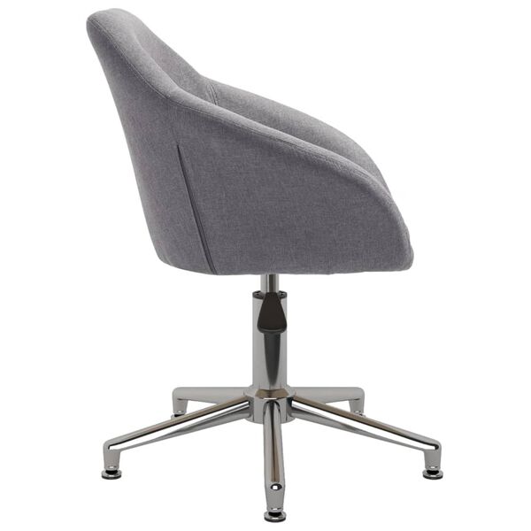 vidaXL Otočné jídelní židle 4 ks světle šedé textil