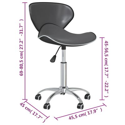 vidaXL Otočné jídelní židle 4 ks šedé umělá kůže