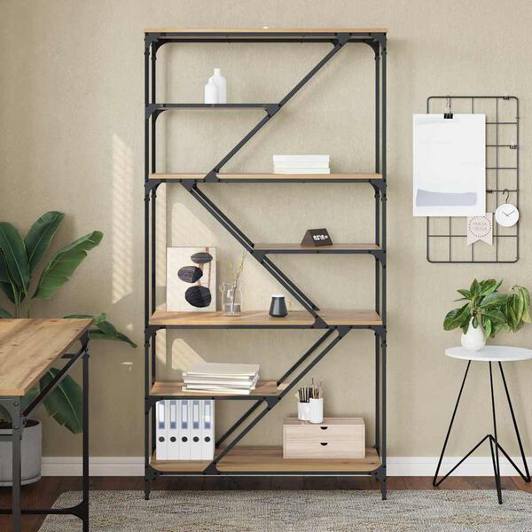 vidaXL Knihovna Artisanov&yacute; dub 91 x 36 x 176 cm kompozitn&iacute; dřevo