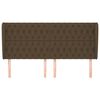 vidaXL Čelo postele typu u&scaron;&aacute;k tmavě hněd&eacute; 183x23x118/128 cm textil