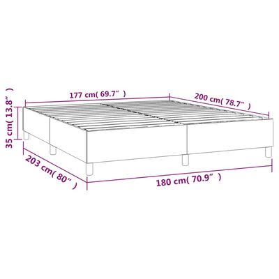 vidaXL Box spring postel šedá 180 x 200 cm umělá kůže