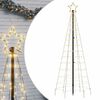 vidaXL LED v&aacute;nočn&iacute; stromeček s hroty 220 LED tepl&aacute; b&iacute;l&aacute; 180 cm (pouze AU)