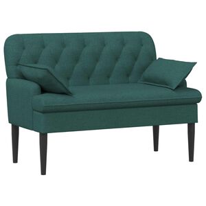 vidaXL Pohovka s knofl&iacute;kov&yacute;m pro&scaron;&iacute;v&aacute;n&iacute;m Tmavě zelen&aacute; 111 x 68 x 80 cm