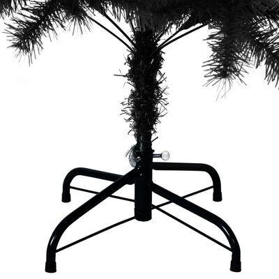 vidaXL Umělý vánoční stromek se stojanem černý 150 cm PVC