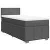 vidaXL Box spring postel s matrac&iacute; tmavě &scaron;ed&aacute; 90x190 cm textil