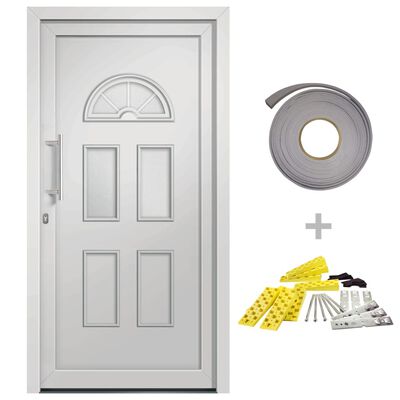 vidaXL Vchodové dveře bílé 110 x 210 cm