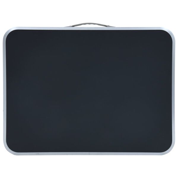 vidaXL Skl&aacute;dac&iacute; kempingov&yacute; stůl &scaron;ed&yacute; hlin&iacute;k 60 x 45 cm