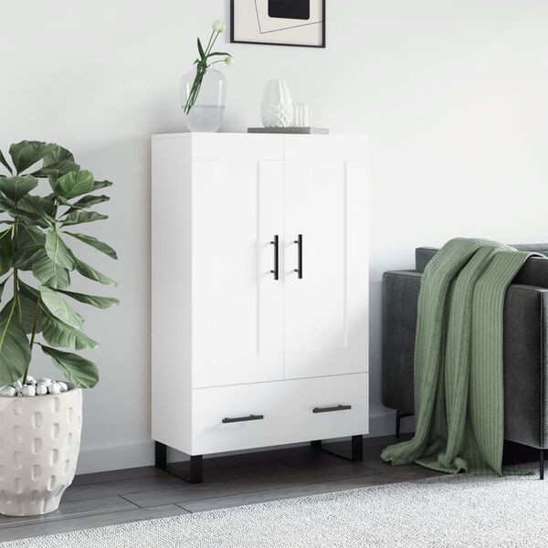 vidaXL Skř&iacute;ň highboard b&iacute;l&aacute; 69,5 x 31 x 115 cm kompozitn&iacute; dřevo