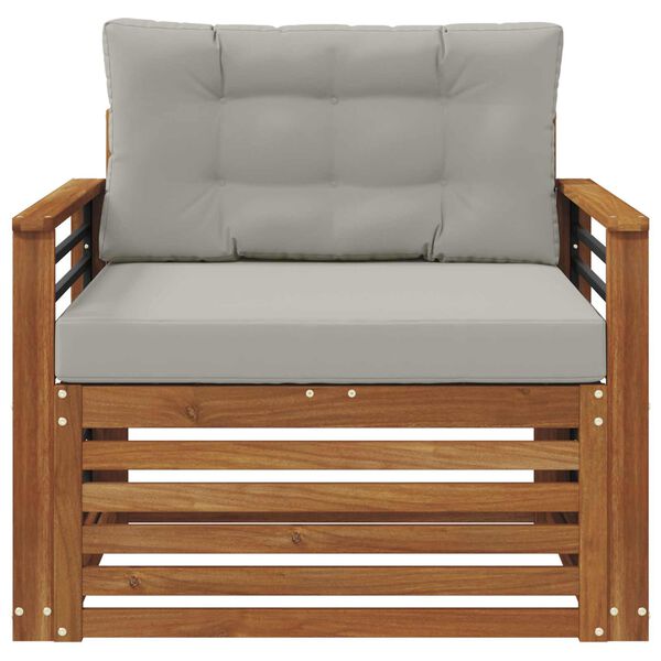 vidaXL Venkovn&iacute; pohovkov&aacute; souprava Masivn&iacute; ak&aacute;ciov&eacute; dřevo a polyester