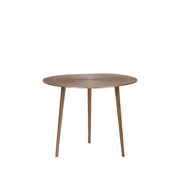 LABEL51 Konferenčn&iacute; stolek Nobby 50 x 50 x 40 cm zlat&aacute; patina