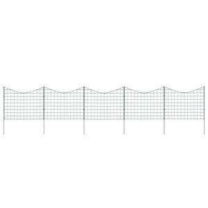 vidaXL Zahradn&iacute; plot s obloukem dolů 77,5 x 64 cm zelen&yacute;